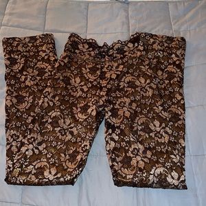 Novikov Paris Tan Lace Pants